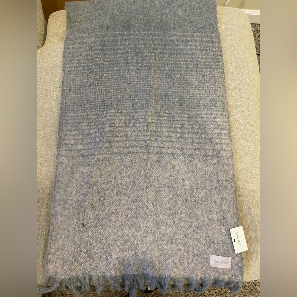 Calvin Klein Gray/Pink Scarf/Wrap